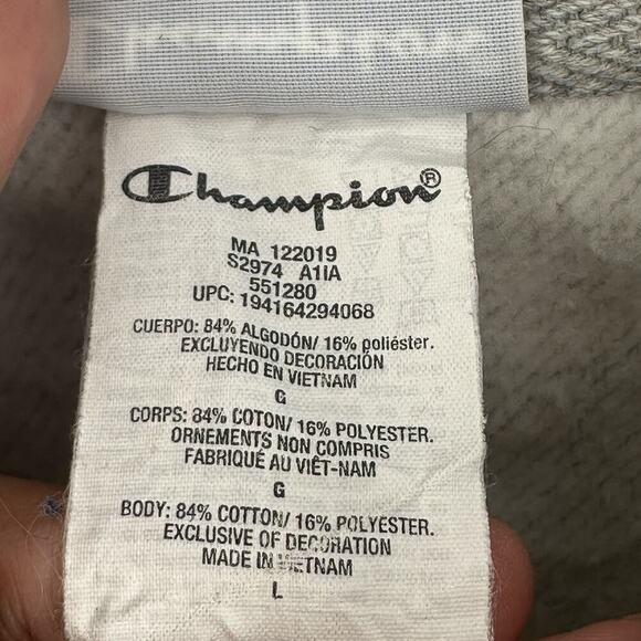 Champion Hoodie Mens Large Reverse Weave Multicolor All-Over Print Pullover - Picture 9 of 14